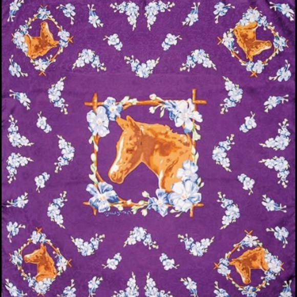 Accessories - WILD RAG JACQUARD FILLY MIDNIGHT WESERN COWBOY SILK SCARF